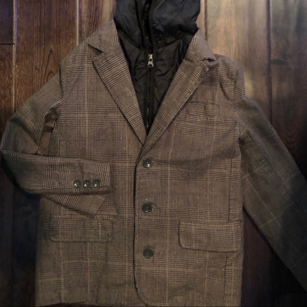 Boys Sz 6 Blazer Style Coat with hood